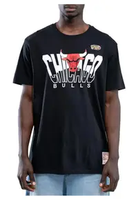 Tricou cu cu imprimeu text Nba Retrodome Chicago Bulls