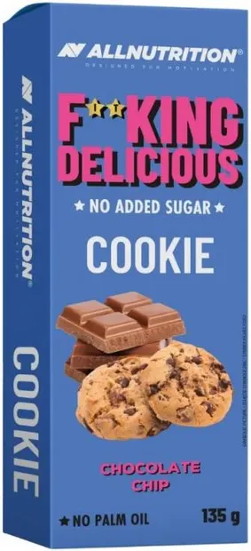 Fitking Delicious Cookie, biscuiți cu bucăți de ciocolată, 135 g, AllNutrition