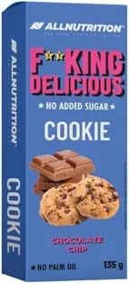 Fitking Delicious Cookie, biscuiți cu bucăți de ciocolată, 135 g, AllNutrition