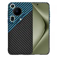 Husa pentru Huawei Pura 70 Ultra, Techsuit, Carbonite FiberShell, Neagra Bleu