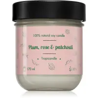 Tropicandle Plum, Rose & Patchouli lumânare parfumată 170 ml