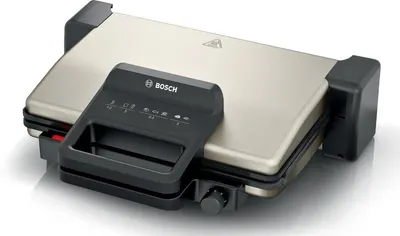 Grătar Bosch - TCG3302, 2000W, plat/cu nervuri, argintiu