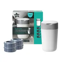 Pachet Cos pentru scutece Sangenic Tec Twist & Click Reciclabil + 4 rezerve pentru cos Sangenic Tec, Tommee Tippee
