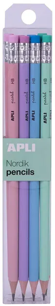 Set de creioane Apli Nordik - HB, 8 buc, cu radieră