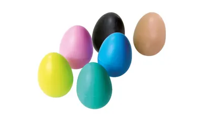 Set de 6 maracas colorate în formă de ou