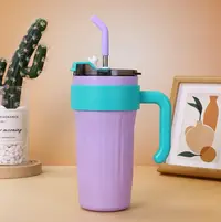 Termos 2 in 1, cu Pai si Maner, Mov/Turquoise, 860 ml,MIX15037