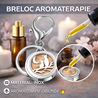 Breloc aromaterapie, difuzor pentru uleiuri esentiale V13