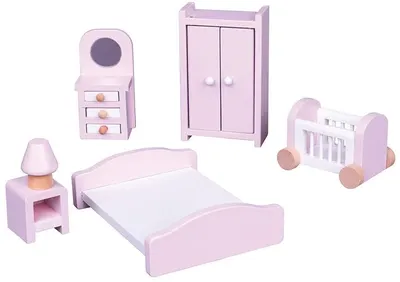 Set mini mobilier din lemn Lelin - Mobilier pentru dormitor
