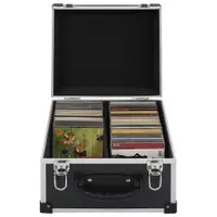 vidaXL Casetă pentru 40 CD-uri, negru, aluminiu ABS