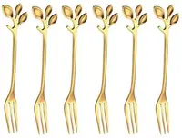 Set 6 furculiteMorello - Golden Tree, 12 cm, de aur