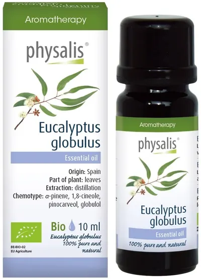 Ulei esențial organic, eucalipt, 10 ml, Physalis