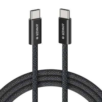 Cablu Date si Incarcare USB-C - USB-C Anker Zolo, 240W, 1.8m, Negru A8060H12