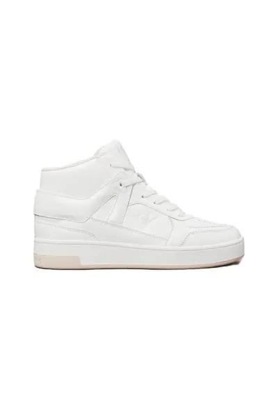 Pantofi sport pentru Femei - basket cupsole mid mix - YW0YW01649-0LA - Alb - Alb