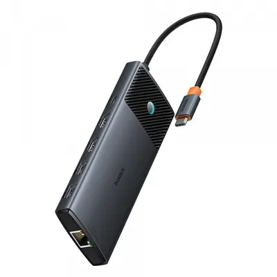 Hub USB-C Baseus Gleam II, 10in1, Negru B00061800123-00