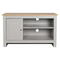 Comodă TV gri cu aspect de lemn de stejar 95x58 cm Emerald – Støraa