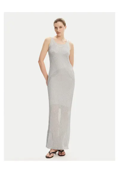 Rochie tricotata de dama gri