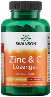 Zinc & C, 200 tablete îndulcite, Swanson