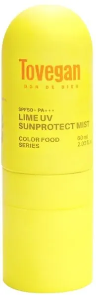 Tovegan Color Food Spray facial cu protecție solară Yellow, SPF50+, 60 ml