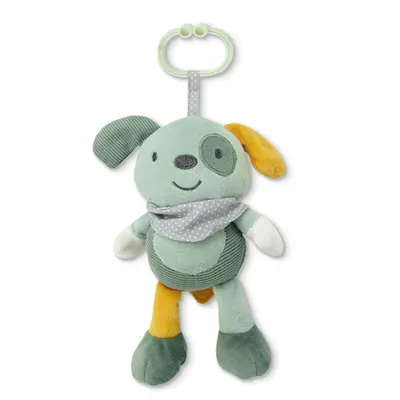 Jucarie muzicala de plus Lorelli Natural Dog Green