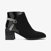 Botine dama din Piele Ecologica CRL0662NEGRUSHINNY