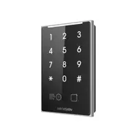 Cititor de proximitate cu tastatura si cod QR Hikvision DS-K1109DKB-QR, DESfire card, Felica card and M1 card, RS-485 and Wiegan