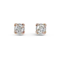 Cercei din aur alb-roz cu diamante de 0.47ct