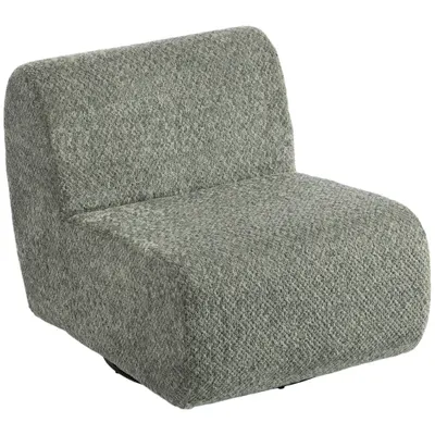 HOMCOM Fotoliu rotativ lounge cu aspect chenille, șezut lat, pentru living, dormitor, gri | Aosom Romania