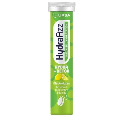 Electroliți cu aromă de lămâie Hydra Detox Hydrafizz, 16 comprimate efervescente, UPSA