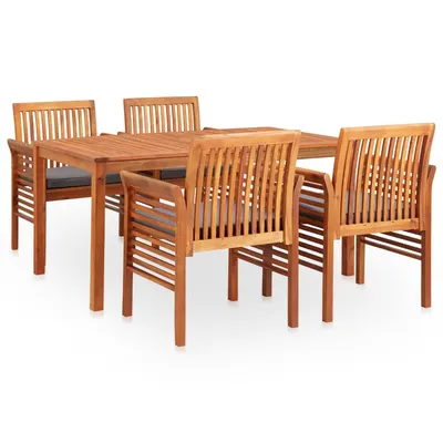Gossi set mobilier de exterior cu perne 5 piese, lemn masiv de acacia