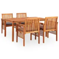 Gossi set mobilier de exterior cu perne 5 piese, lemn masiv de acacia