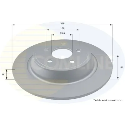 Disc frana COMLINE ADC1290