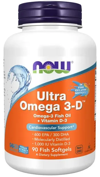 Ultra Omega 3-D, 90 capsule, Now