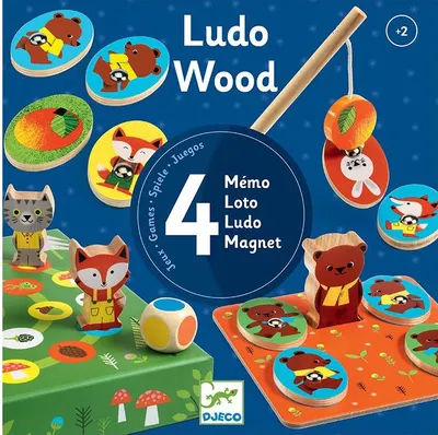 Djeco Joc Ludo Wood 4 Jocuri