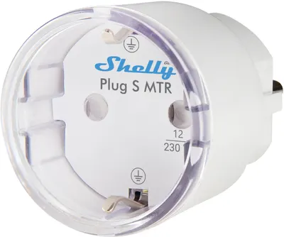 Priză inteligentă Shelly - Plug S Gen3, Wi-Fi, Matter, alb