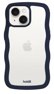 Husa Holdit - Wavy, iPhone 13/14/15/16e, Midnight Blue/Transparent