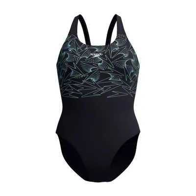 Speedo Badpak Eco Endurance+ Hyperboom Placement Muscleback Zwart/Groen