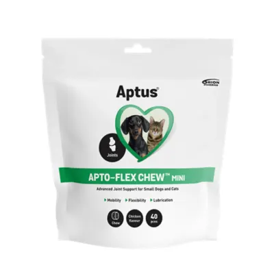APTUS Apto-Flex Chew Mini, supliment sistem articular câini, comprimate masticabile APTUS Apto-Flex Chew Mini, XS-S, supliment sistem articular câini și pisici, cutie, 40 comprimate masticabile
