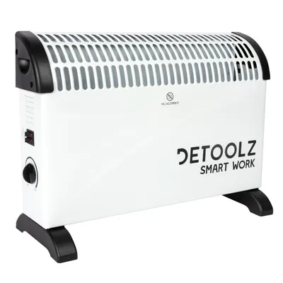 Convector electric Detoolz, 2kW, 3 trepte de putere, cu termostat reglabil