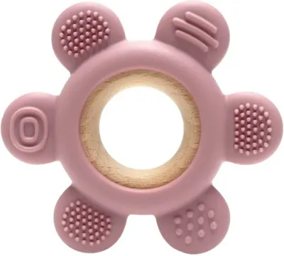 Dispozitiv de dentitie din silicon Lorelli Premium - Floare, Deep Pink