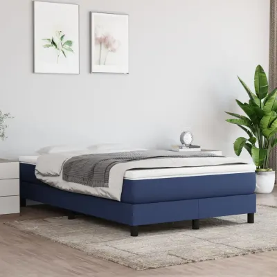 vidaXL Saltea cu arcuri buzunar, fermitate medie, albastru, 120x200x20 cm, textil