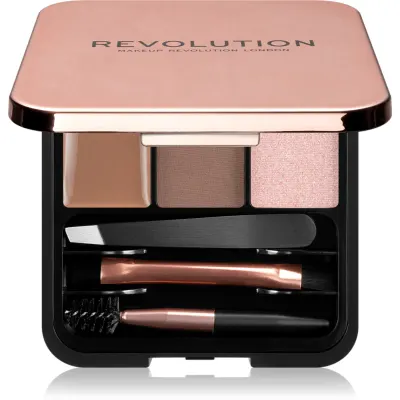 Revolution Brow Sculpt Kit set pentru sprancene perfecte culoare Brown 2.2 g