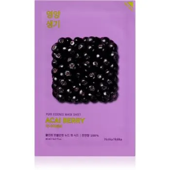 Holika Holika Pure Essence Acai Berry mască textilă exfoliantă