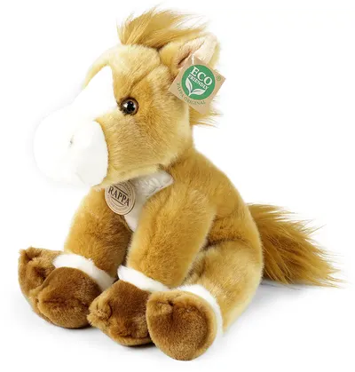 Jucărie de pluș Rappa Eco friends - Cal, așezat, 30 cm