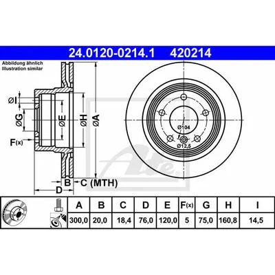 Disc frana ATE 24.0120-0214.1