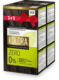 Kolora Zero Vopsea de păr, 4.0 Cacao Natural, 2 buc