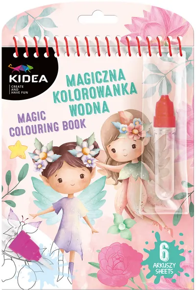Carte de colorat cu apă Kidea - Zâne