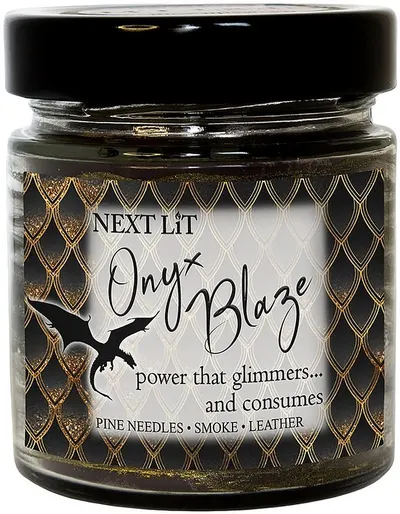 Lumânare parfumată Next Lit Dragon Fire - Onyx Blaze, 180 g