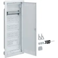 Tablou 60 module Volta multimedia Hager VH60NW 60NW, 3 Prize SCHUKO, accesorii montaj, gips carton