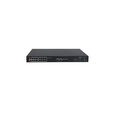 Switch cu 16 porturi PoE Dahua PFS3220-16GT-240-V2, 8000 MAC, 52 Gbps, fara management, PoE