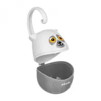 Cutiuta pentru suzete Akuku Lemur cu agatatoare,materiale sigura fara bpa, codita tip maner special ce permite agatarea la caruciorpatutscaun auto, dimensiune 13x6,5x6,5 cm